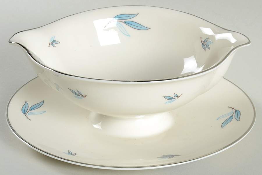 Celeste Round Gravy Boat/Attached Underplate by Syracuse-1