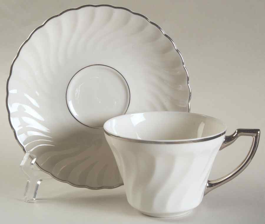 Charm Flat Cup & Saucer Set by Syracuse-1