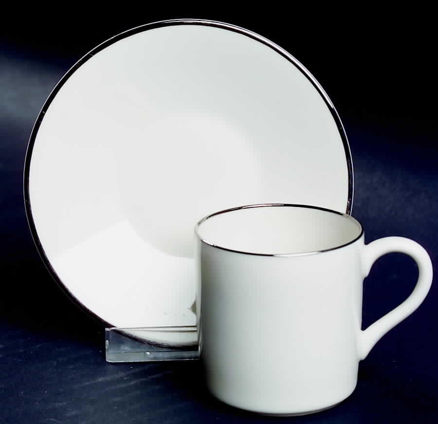 Chevy Chase Flat Demitasse Cup & Saucer Set by Syracuse-1