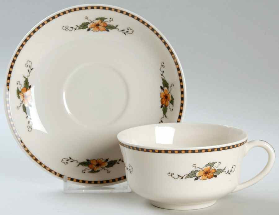 Chiquita Flat Cup & Saucer Set by Syracuse-1