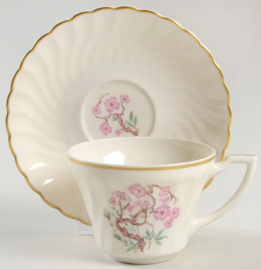 China Spring Flat Cup & Saucer Set by Syracuse-1