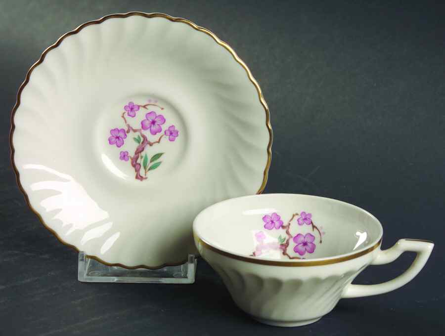 China Spring Flat Demitasse Cup & Saucer Set by Syracuse-1