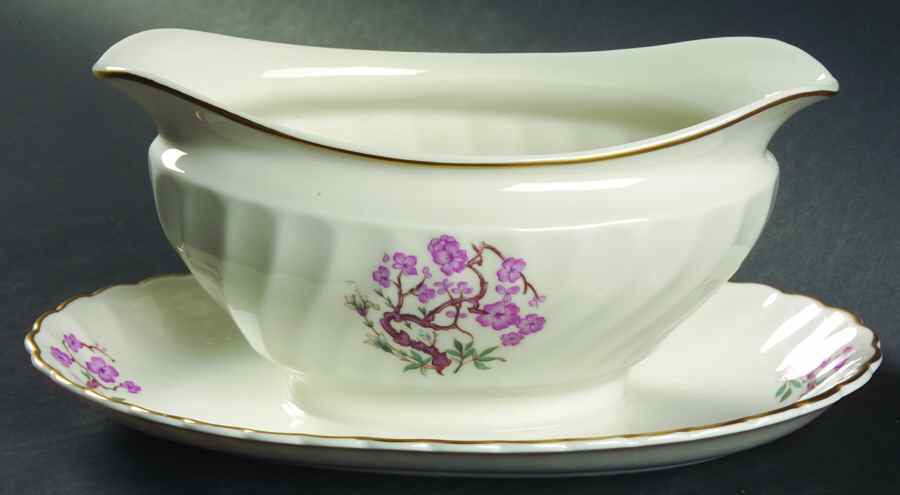 China Spring Gravy Boat with Attached Underplate by Syracuse-1