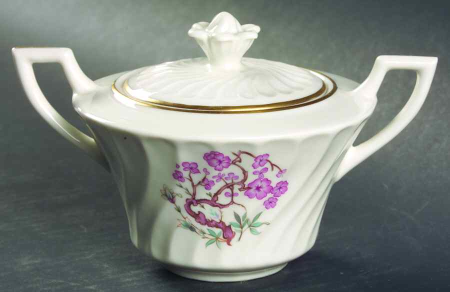 China Spring Sugar Bowl & Lid by Syracuse-1