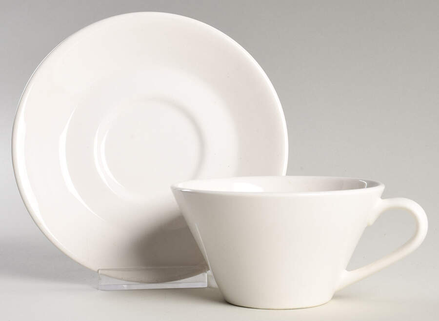 Cirrus Flat Cup & Saucer Set by Syracuse-1