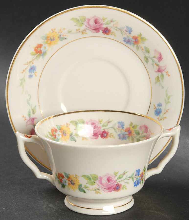 Cliftondale Footed Bouillon Cup & Saucer by Syracuse-1