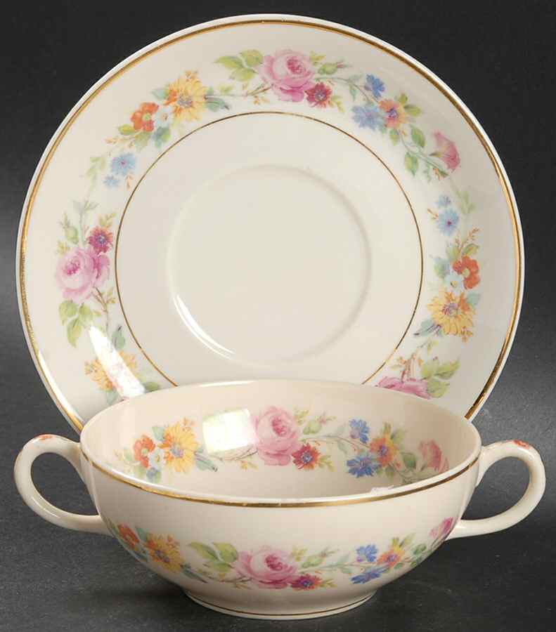 Cliftondale Flat Cream Soup Bowl & Saucer Set by Syracuse-1