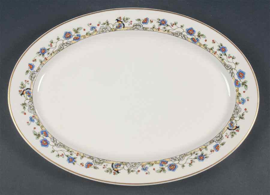 Cloisonne 14" Oval Serving Platter by Syracuse-1