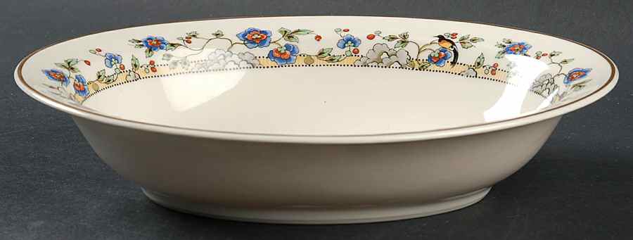 Cloisonne 8" Oval Vegetable Bowl by Syracuse-1