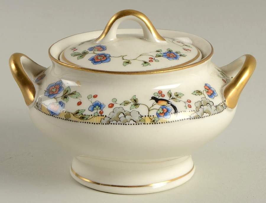 Cloisonne Sugar Bowl & Lid by Syracuse-1