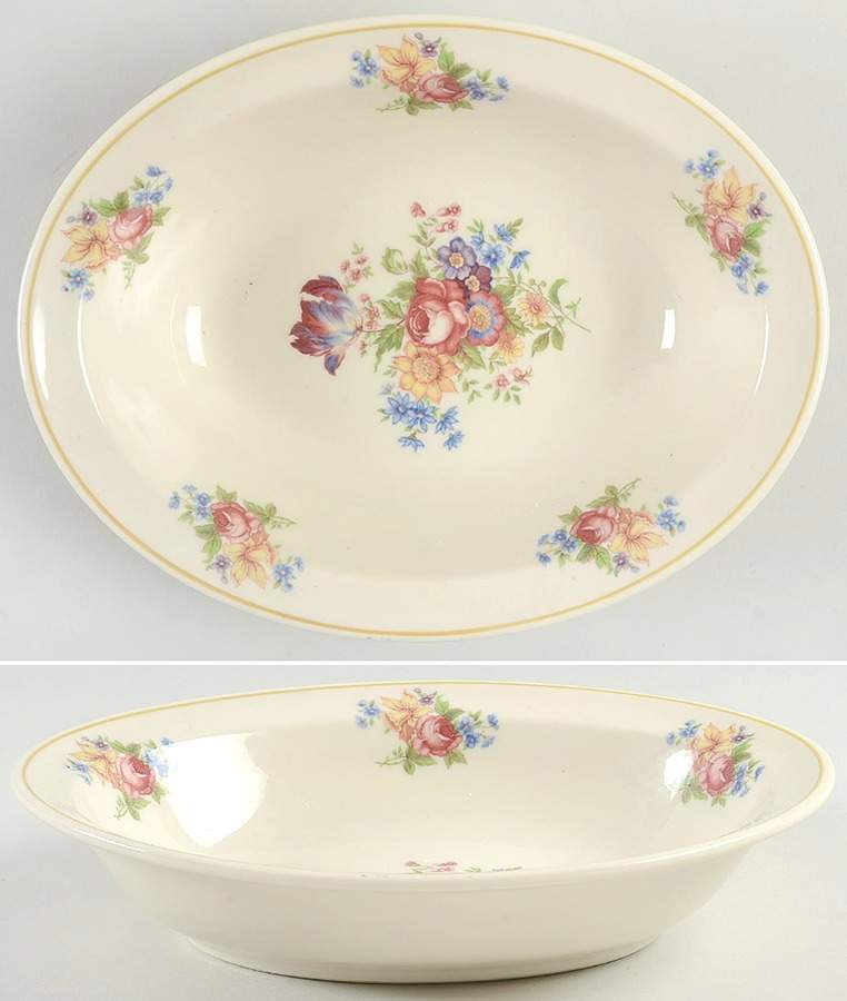 Colonial (Restaurant, Old Ivory) 10" Oval Vegetable Bowl by Syracuse-1