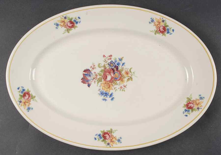 Colonial (Restaurant, Old Ivory) 15" Oval Serving Platter by Syracuse-1