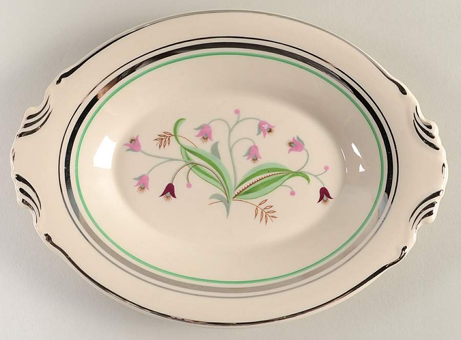 Coralbel (Virginia Shape, Platinum Trim) Relish/Gravy Underplate by Syracuse-1