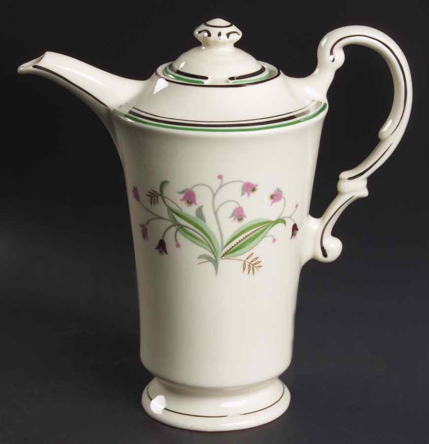 Coralbel (Virginia Shape, Platinum Trim) Coffee Pot & Lid by Syracuse-1