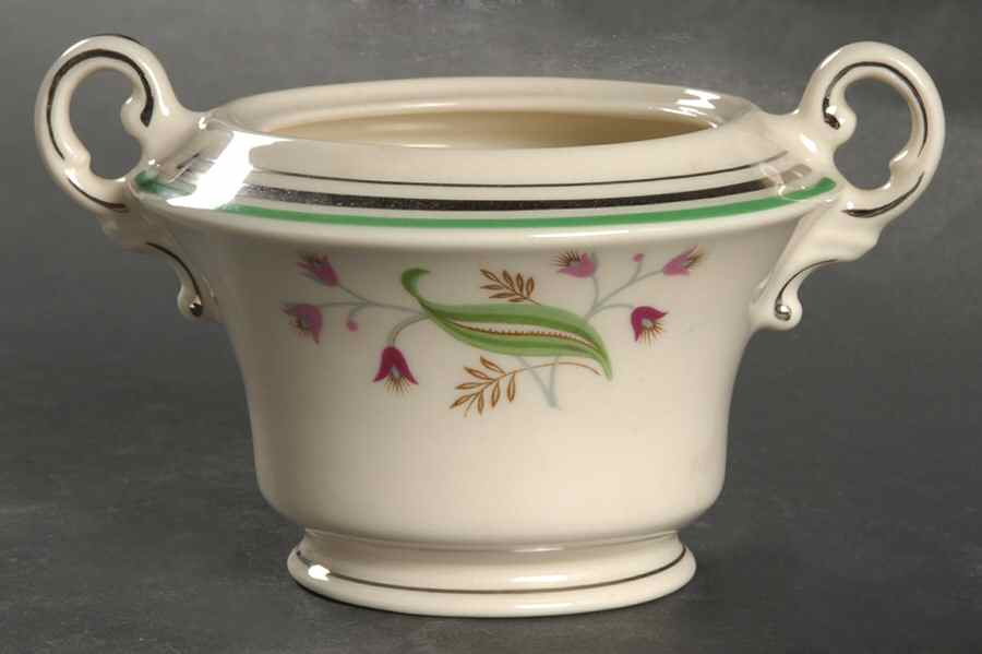 Coralbel (Virginia Shape, Platinum Trim) Sugar Bowl No Lid by Syracuse-1