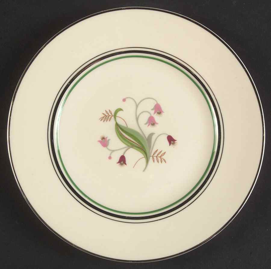 Coralbel (Virginia Shape, Platinum Trim) Dessert/Pie Plate by Syracuse-1