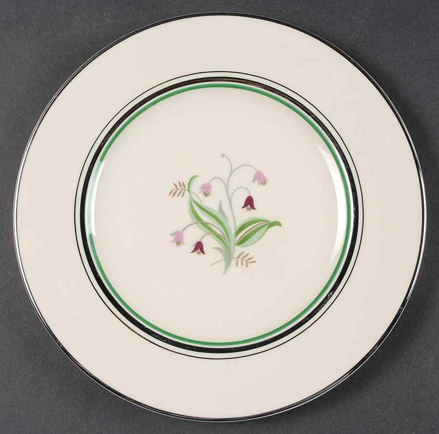 Coralbel (Virginia Shape, Platinum Trim) Salad Plate by Syracuse-1