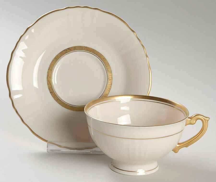 Cornwall Footed Cup & Saucer Set by Syracuse-1