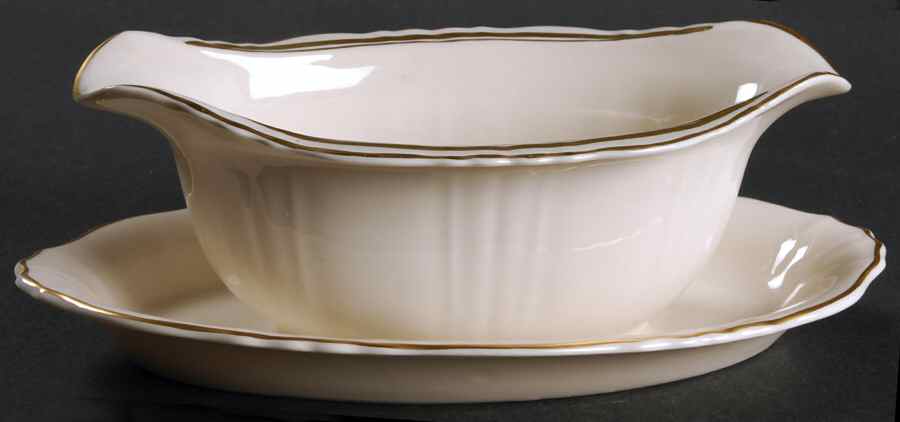 Cornwall Gravy Boat with Attached Underplate by Syracuse-1