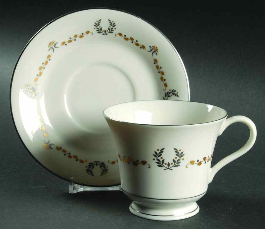 Coronation Footed Cup & Saucer Set by Syracuse-1