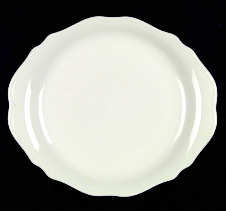 Dawn (Restaurant, All White) 10" Oblong Dinner Plate by Syracuse-1