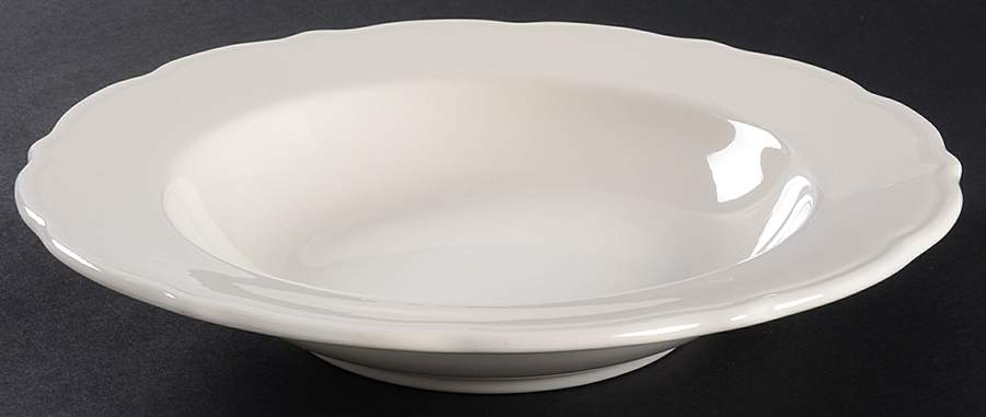 Dawn (Restaurant, All White) Large Rim Soup Bowl by Syracuse-1