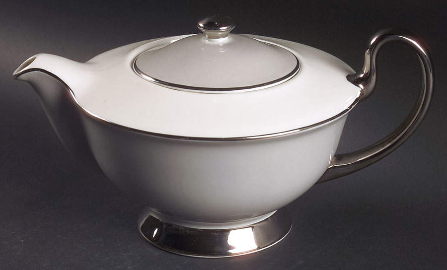 Debutante Gray Teapot & Lid by Syracuse-1