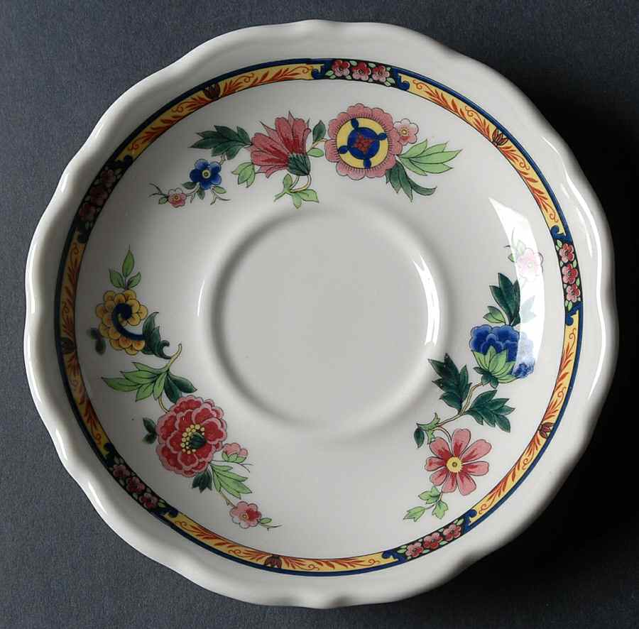 Dewitt Clinton (Pilgrim) Saucer for Flat Cup by Syracuse-1