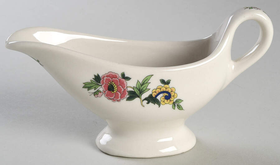 Dewitt Clinton (Pilgrim) Individual Gravy Boat by Syracuse-1