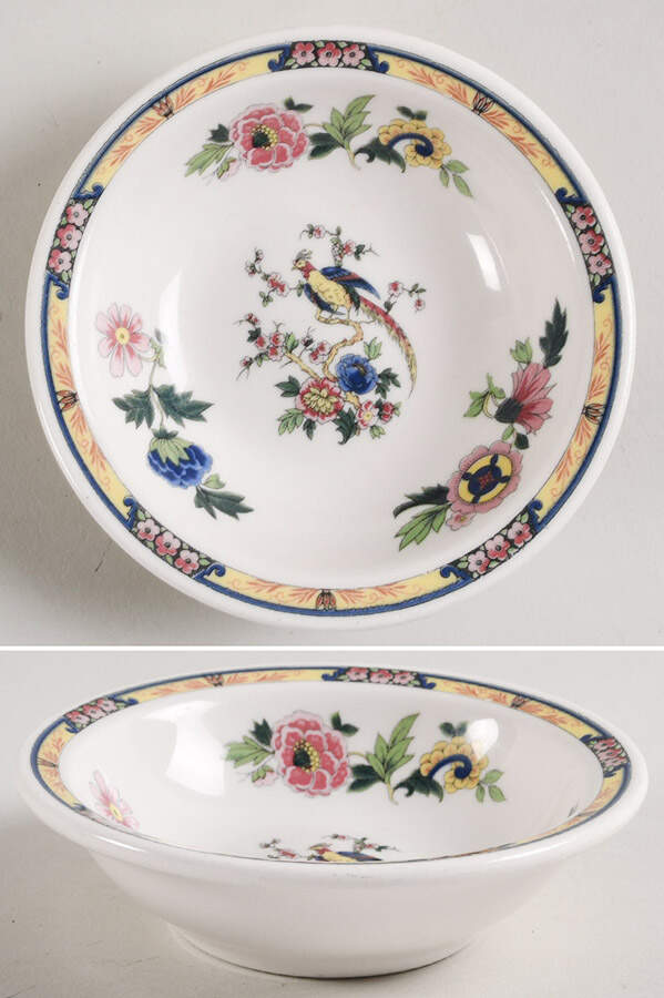 Dewitt Clinton (Pilgrim) Rim Fruit/Dessert (Sauce) Bowl by Syracuse-1