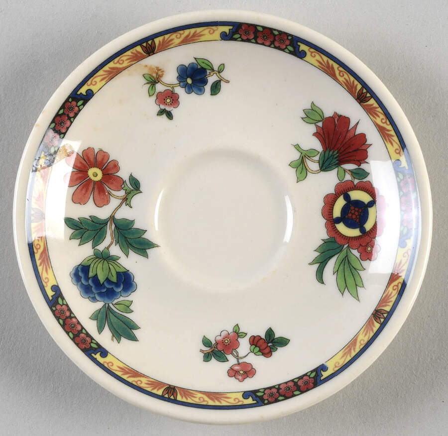 Dewitt Clinton (Pilgrim) Saucer for Flat Cup by Syracuse-1