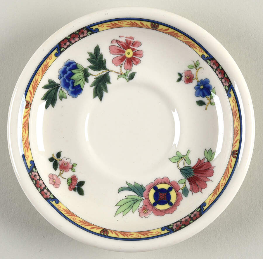 Dewitt Clinton (Pilgrim) Saucer for Demitasse Cup by Syracuse-1