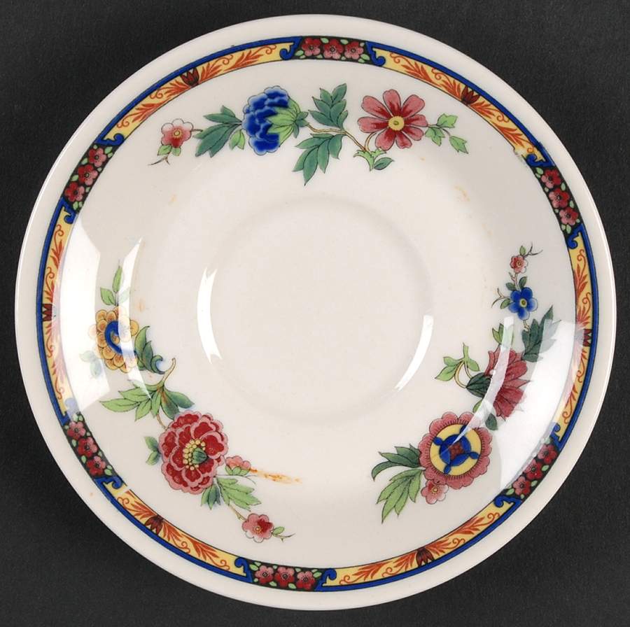 Dewitt Clinton (Pilgrim) Saucer for Flat Cup by Syracuse-1