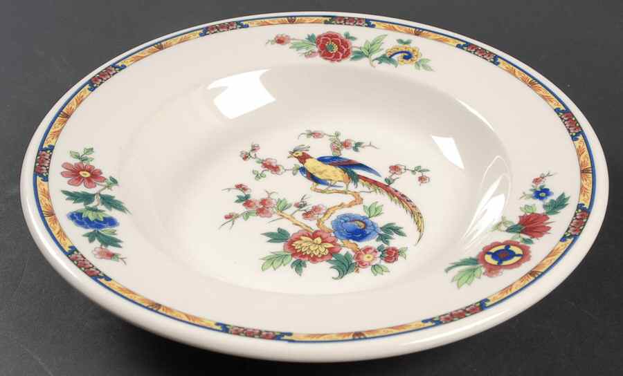 Dewitt Clinton (Pilgrim) Large Rim Soup Bowl by Syracuse-1