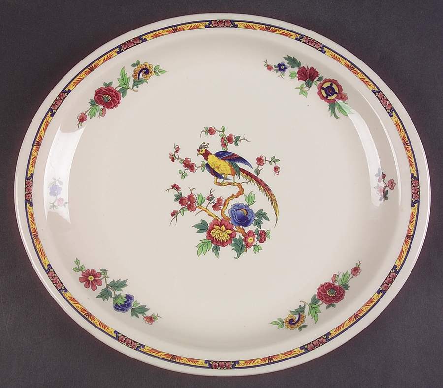 Dewitt Clinton (Pilgrim) 12" Oval Serving Platter by Syracuse-1