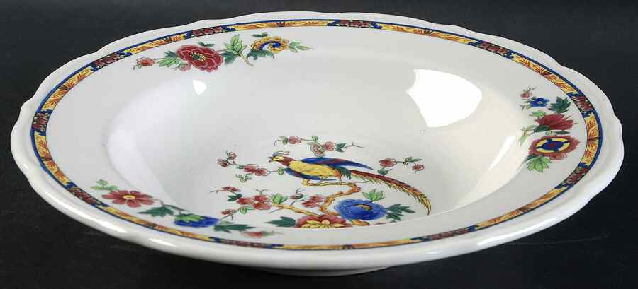 Dewitt Clinton (Pilgrim) Large Rim Soup Bowl by Syracuse-1