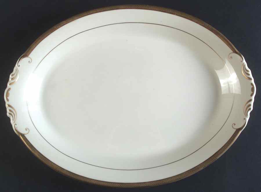 Diane (No Color Band) 16" Oval Serving Platter by Syracuse-1