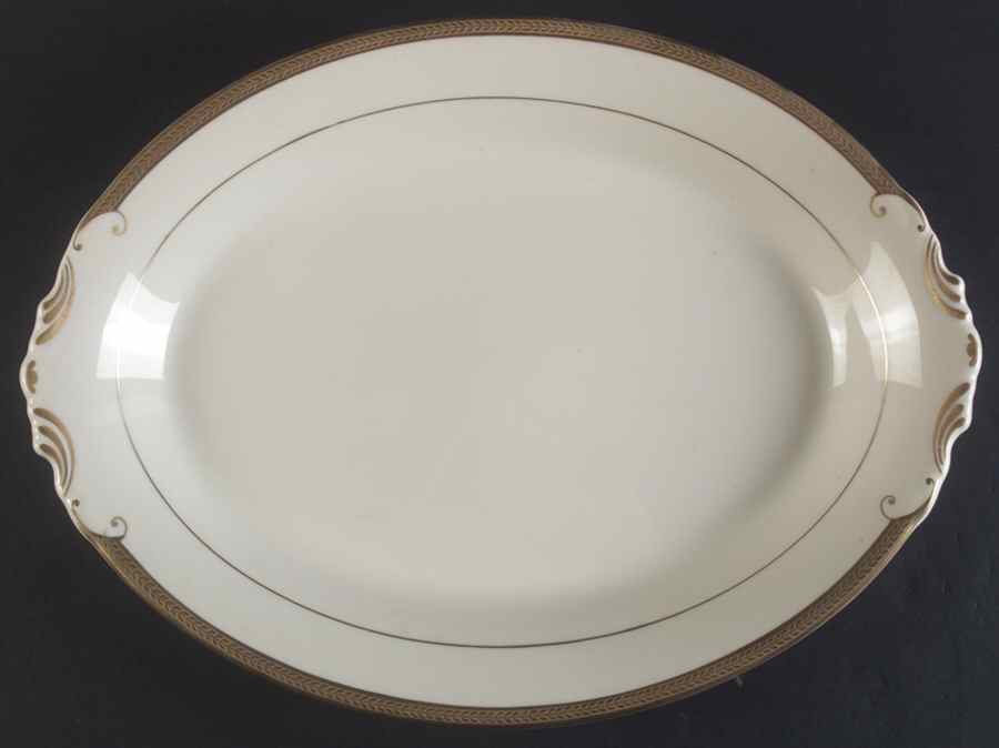 Diane (No Color Band) 14" Oval Serving Platter by Syracuse-1