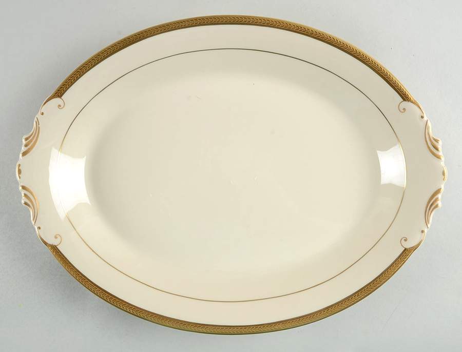 Diane (No Color Band) 13" Oval Serving Platter by Syracuse-1