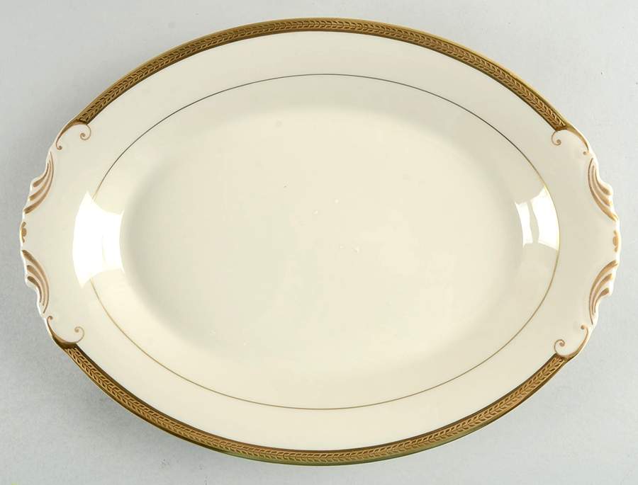 Diane (No Color Band) 12" Oval Serving Platter by Syracuse-1