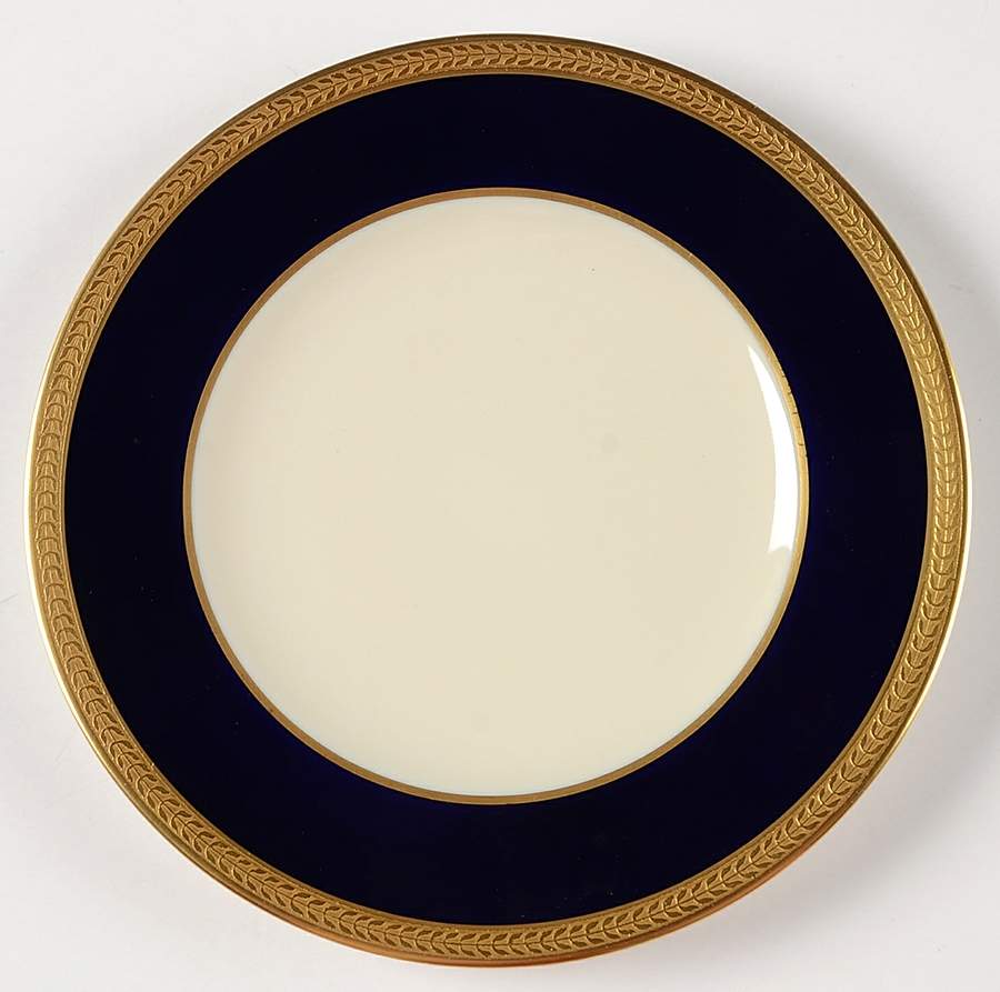 Diane Cobalt Blue Band Dessert/Pie Plate by Syracuse-1