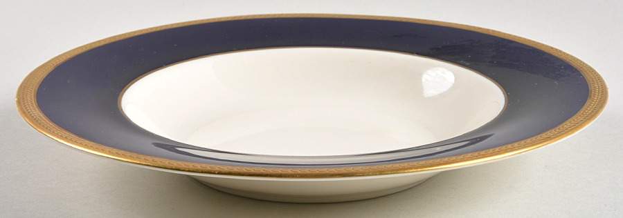 Diane Cobalt Blue Band Rim Soup Bowl by Syracuse-1