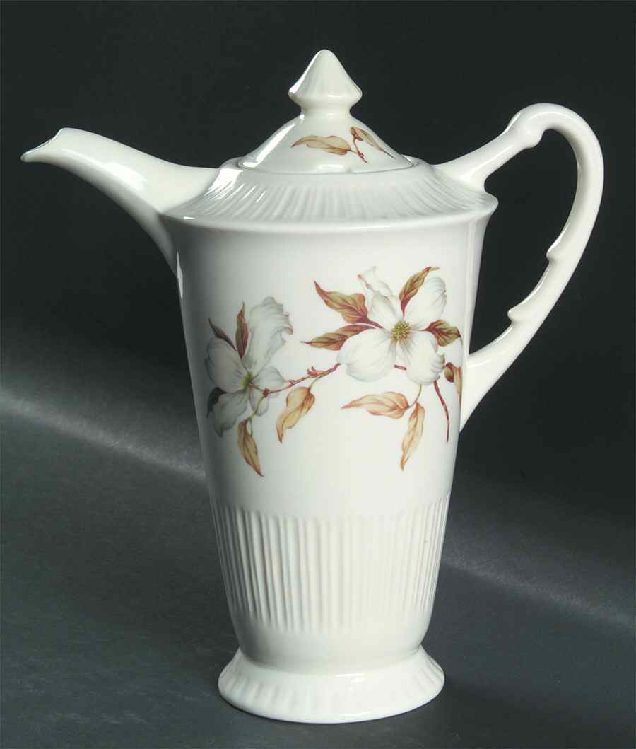 Dogwood (Shelledge, No Trim) Coffee Pot & Lid by Syracuse-1