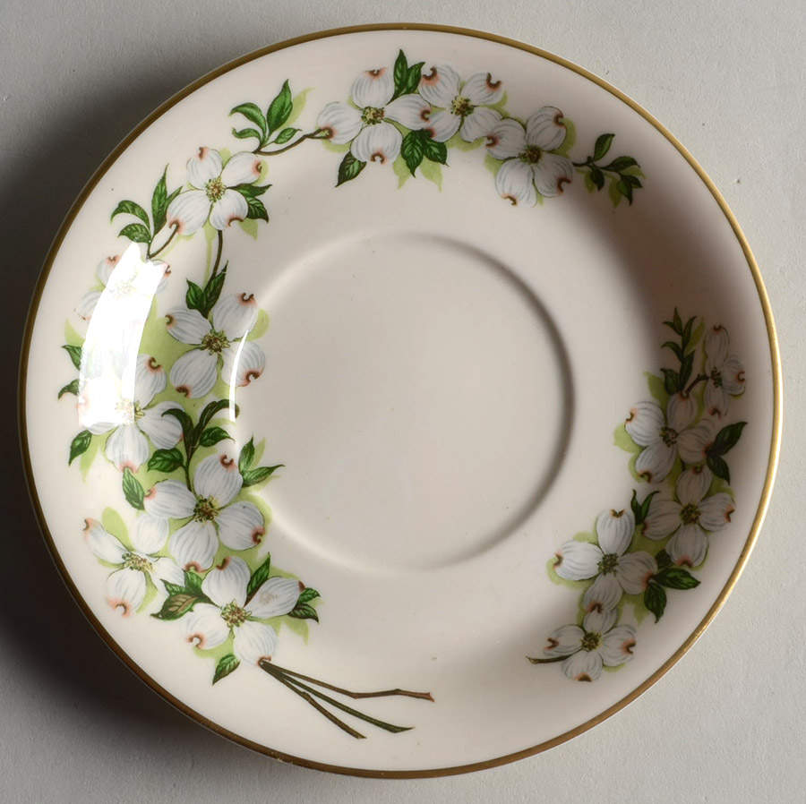 Dogwood (Gold Trim) Saucer for Cream Soup Bowl by Syracuse-1