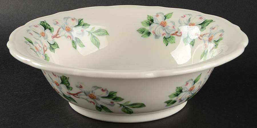 Dogwood (Restaurant, Scalloped, No Trim) 9" Round Vegetable Bowl by Syracuse-1