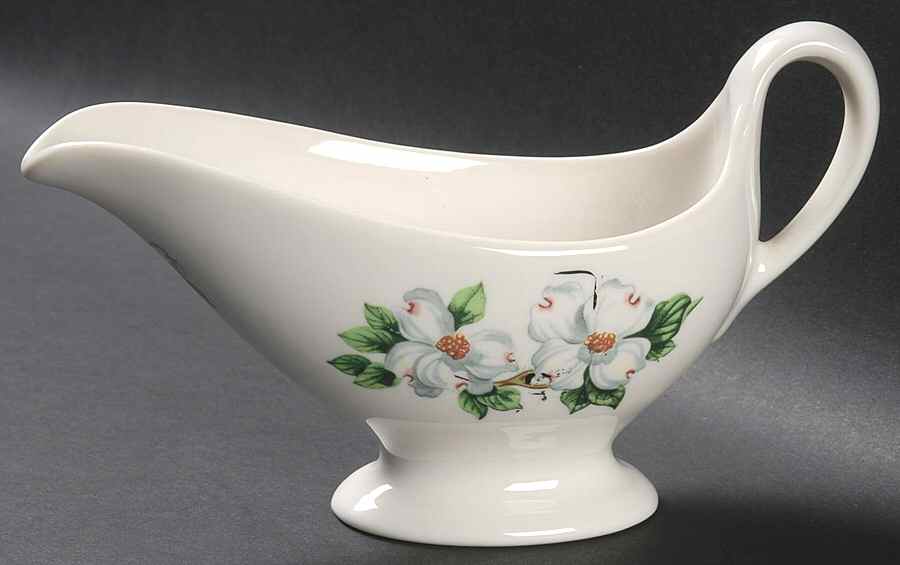 Dogwood (Restaurant, Scalloped, No Trim) Gravy Boat by Syracuse-1
