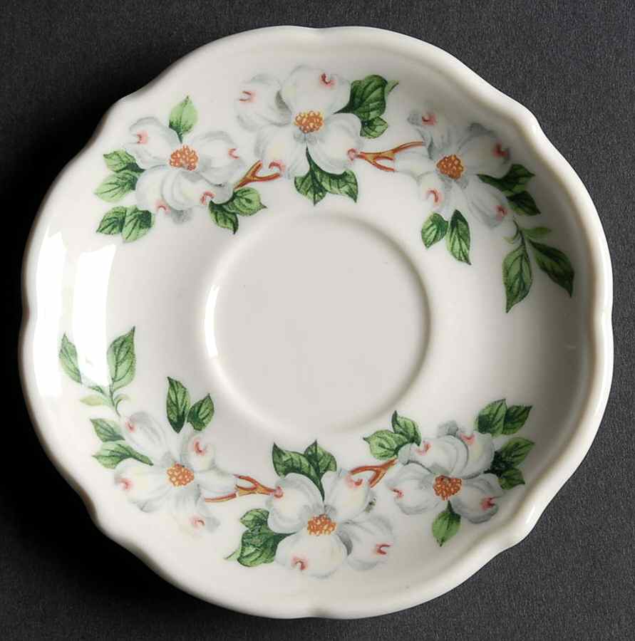 Dogwood (Restaurant, Scalloped, No Trim) Saucer for Demitasse Cup by Syracuse-1