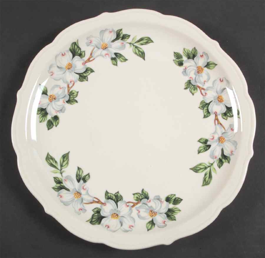 Dogwood (Restaurant, Scalloped, No Trim) Cake Plate by Syracuse-1