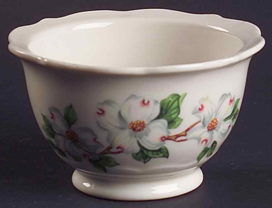 Dogwood (Restaurant, Scalloped, No Trim) Cranberry Bowl by Syracuse-1