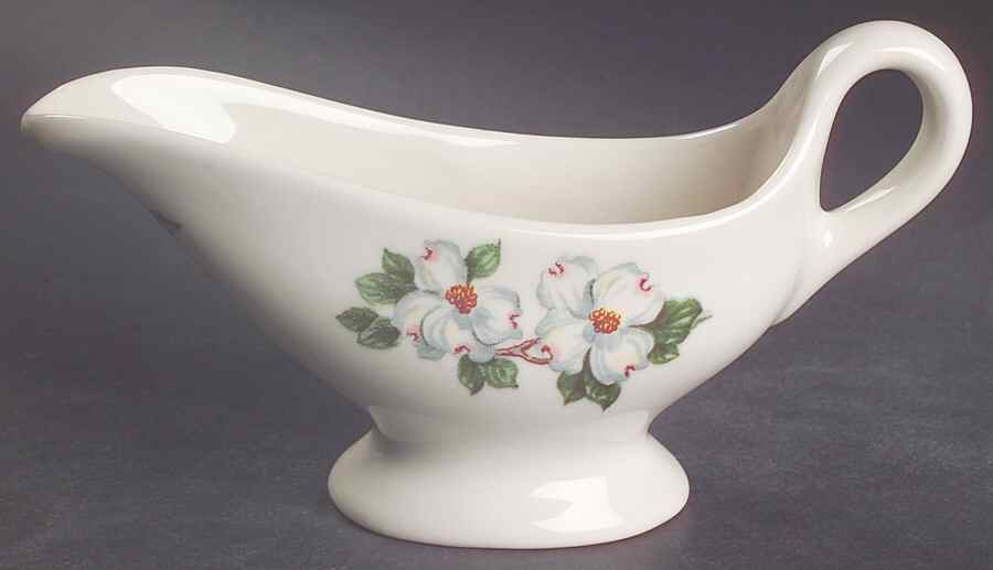 Dogwood (Restaurant, Scalloped, No Trim) Individual Gravy Boat by Syracuse-1